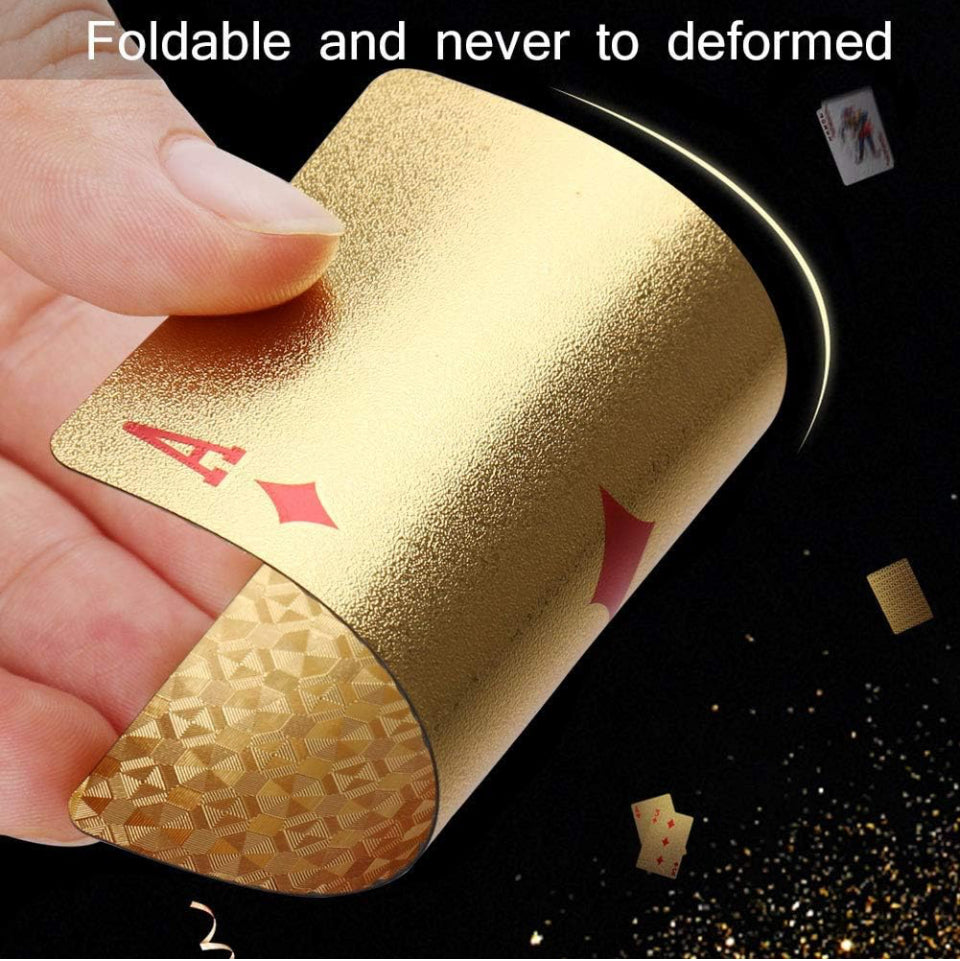 Playing Cards,Waterproof Poker– (Gold+Silver)
