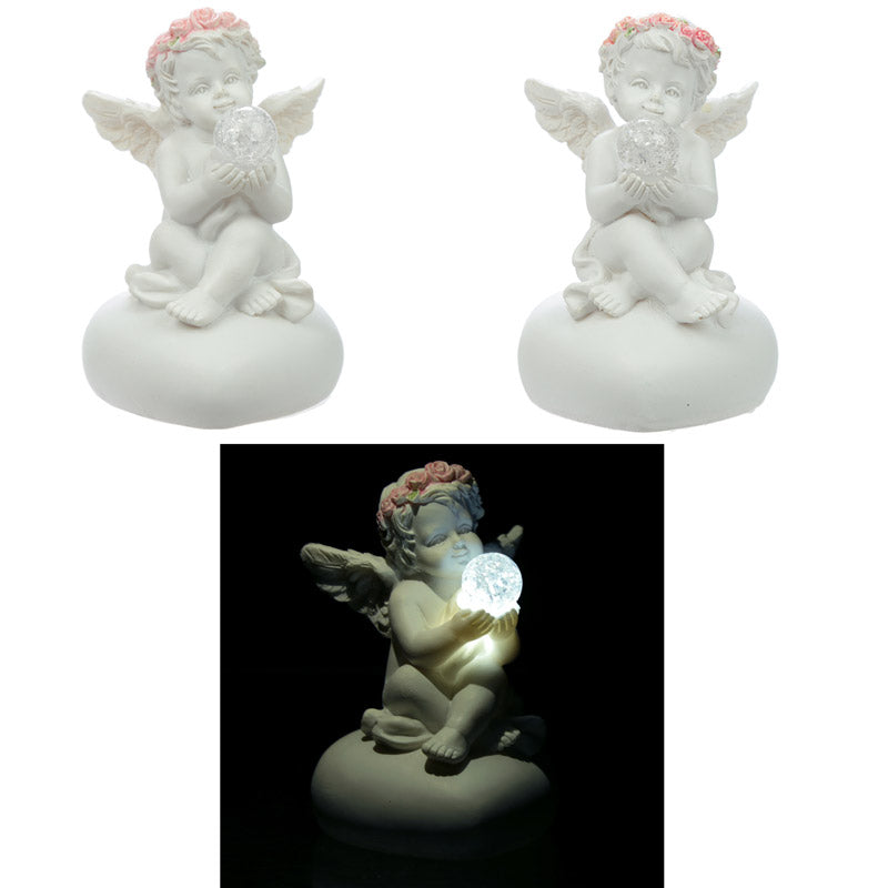 Rose Cherubs - LED Crystal