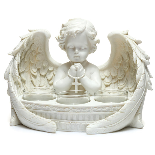 Tea Light Candle Holder - Triple Candle Cherub