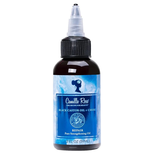 Camille Rose Black Castor Oil + Chebe Strengthening Oil for Hair Growth & Strength for All Hair Types 2 oz