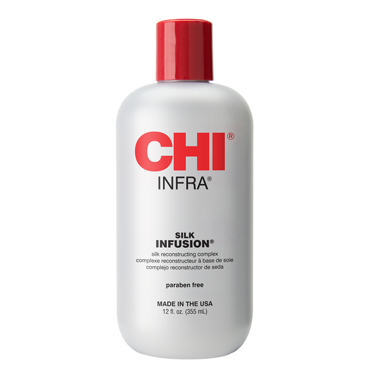 Chi Infra Silk Infusion Heat Protecting & Repairing Treatment for Damaged & Dry Hair 12 oz