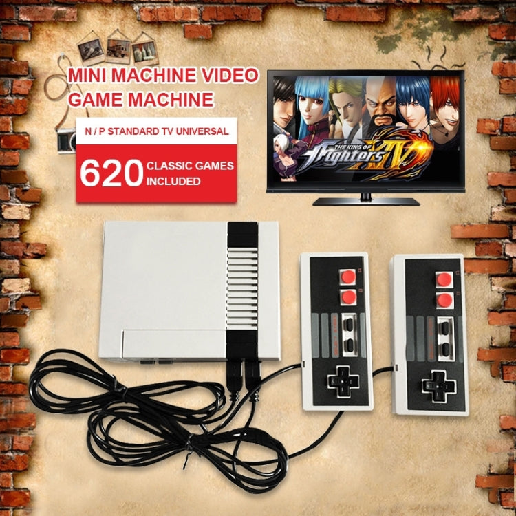 Retro Classic TV Mini Game Console, Built-in 620 Games, 620 Games(US Plug), 620 Games(EU Plug)