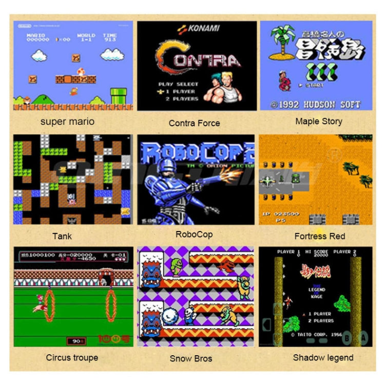 Retro Classic TV Mini Game Console, Built-in 620 Games, 620 Games(US Plug), 620 Games(EU Plug)