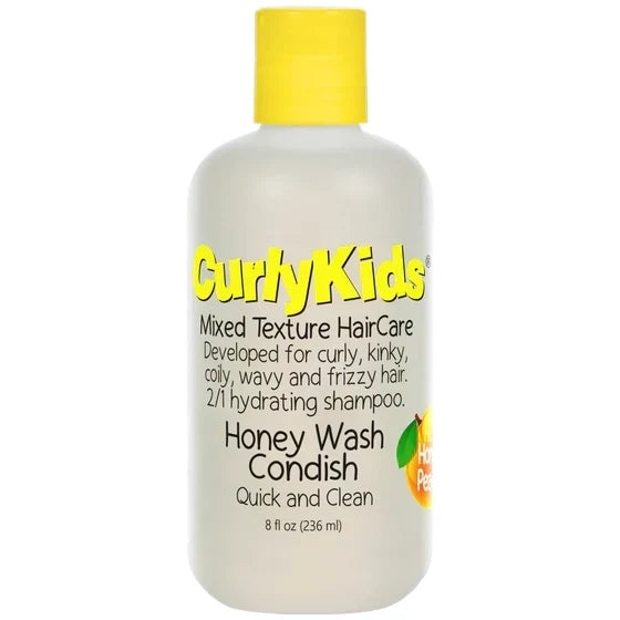 CurlyKids Honey Wash Condish 2/1 Hydrating Shampoo 8oz