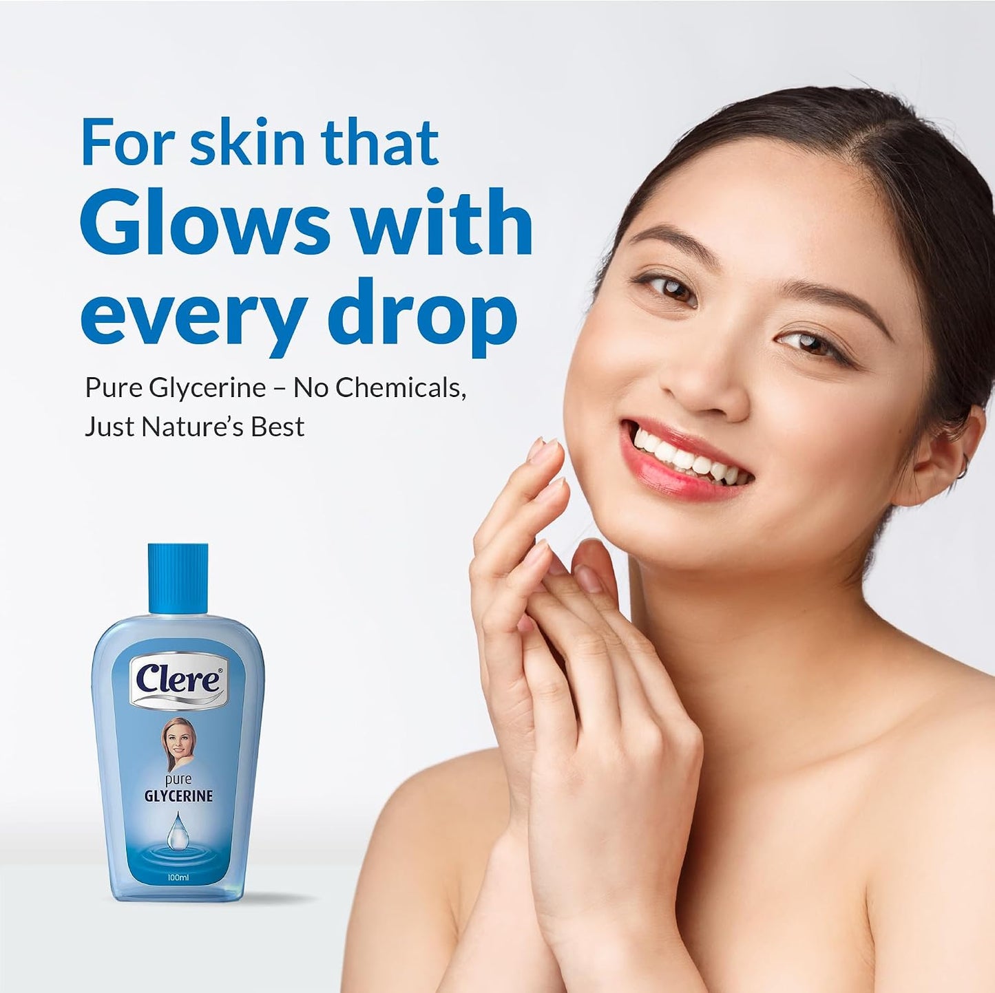 Clere Pure Glycerine Intense Hydration & Radiance for Dry Skin Types 100ml