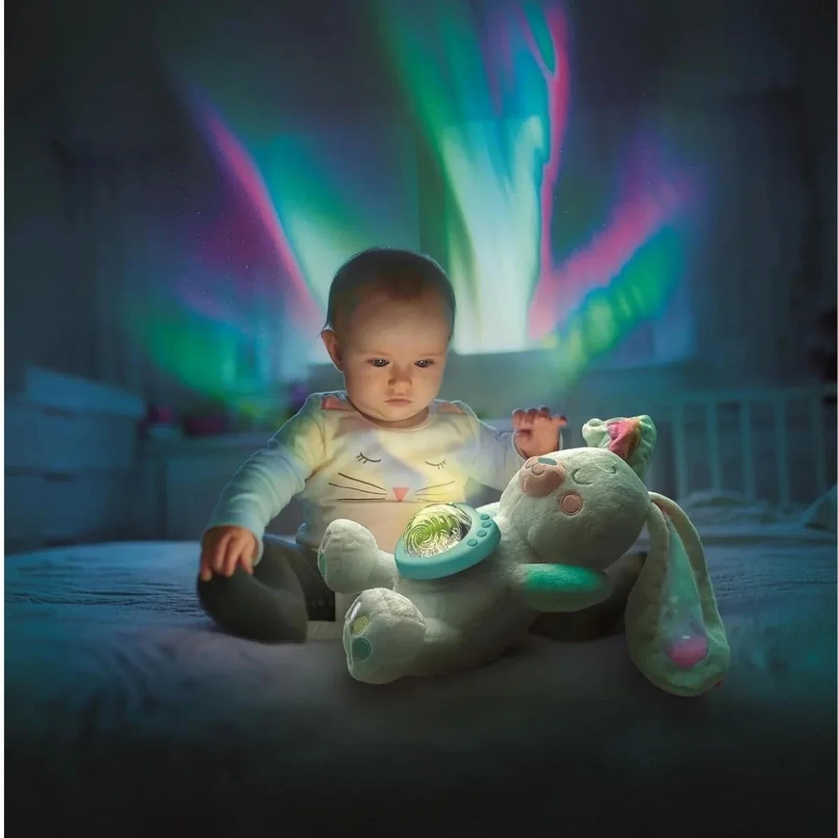Clementoni Northern Lights Plush Arctic Bunny Projector