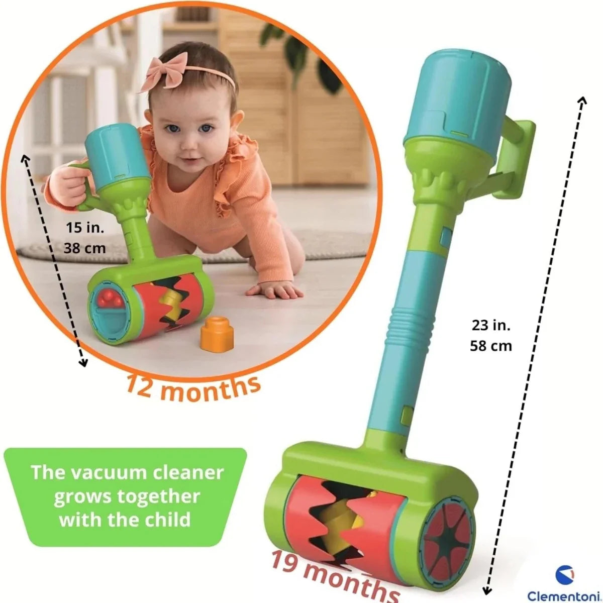 Clementoni Soft Clemmy Sensory Roller Vacuum Cleaner