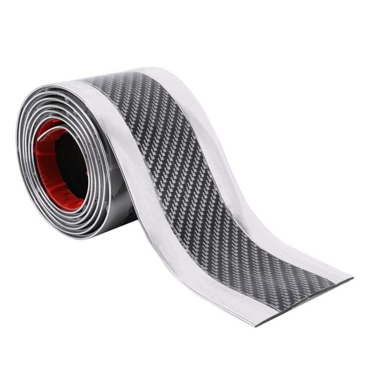 Universal Electroplate Carbon Fibre Car Door Threshold Decoration Strip Decorative Sticker, Size : 3CM x 2M, 3CM x 2M (Gold), 3CM x 2M (Red), 3CM x 2M (Silver)