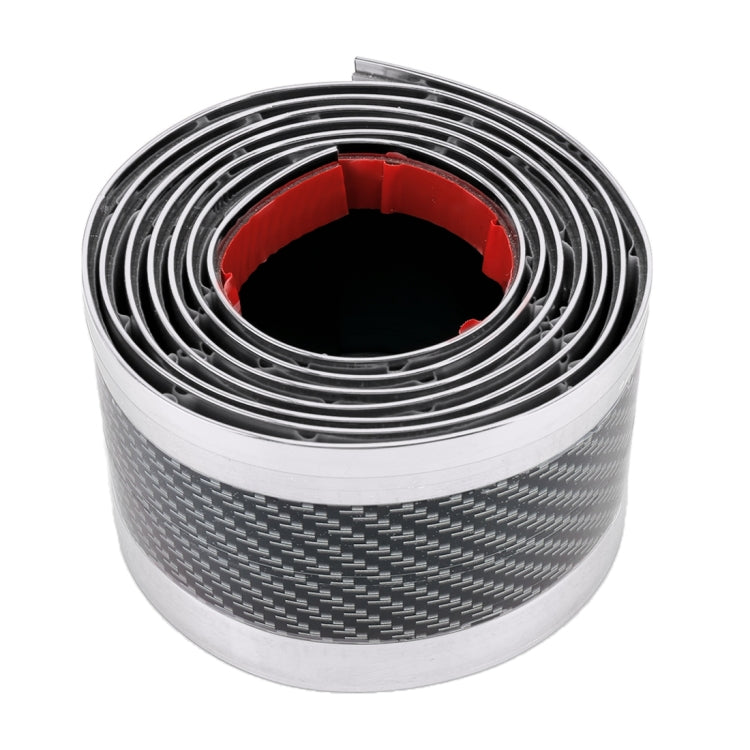 Universal Electroplate Carbon Fibre Car Door Threshold Decoration Strip Decorative Sticker, Size : 3CM x 2M, 3CM x 2M (Gold), 3CM x 2M (Red), 3CM x 2M (Silver)