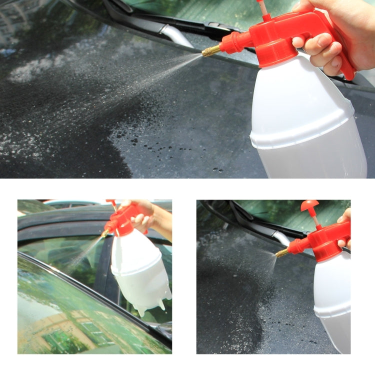 KANEED 1.5L Corrosion-Resistant Hand-pressure Hand Pump Pressure Sprayer Water Bottle for Washing Car And Gardening(White)
