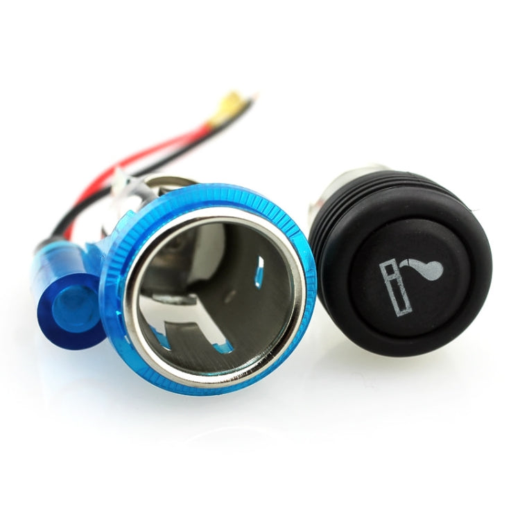 Car 10A 12V European Standard Cigarette Lighter Full Assembly with Light