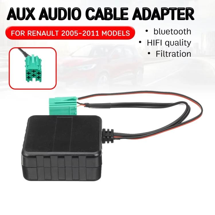 Car Wireless Bluetooth Module AUX Audio Adapter Cable for Renault, For Renault Model
