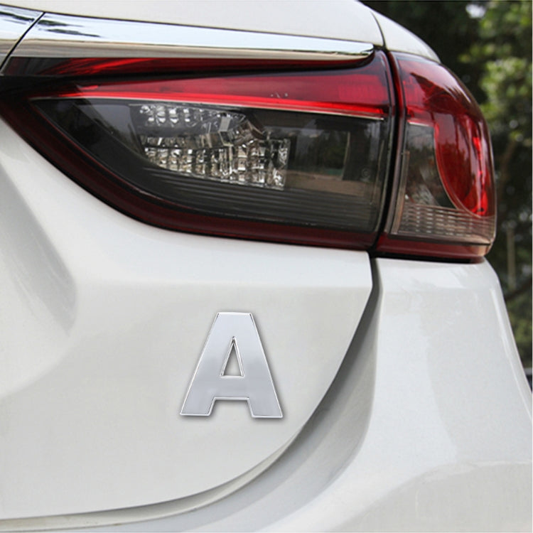 Car Vehicle Badge Emblem 3D English Letter Self-adhesive Sticker Decal, Size: 4.5*4.5*0.5cm, E, A, K, Z, C