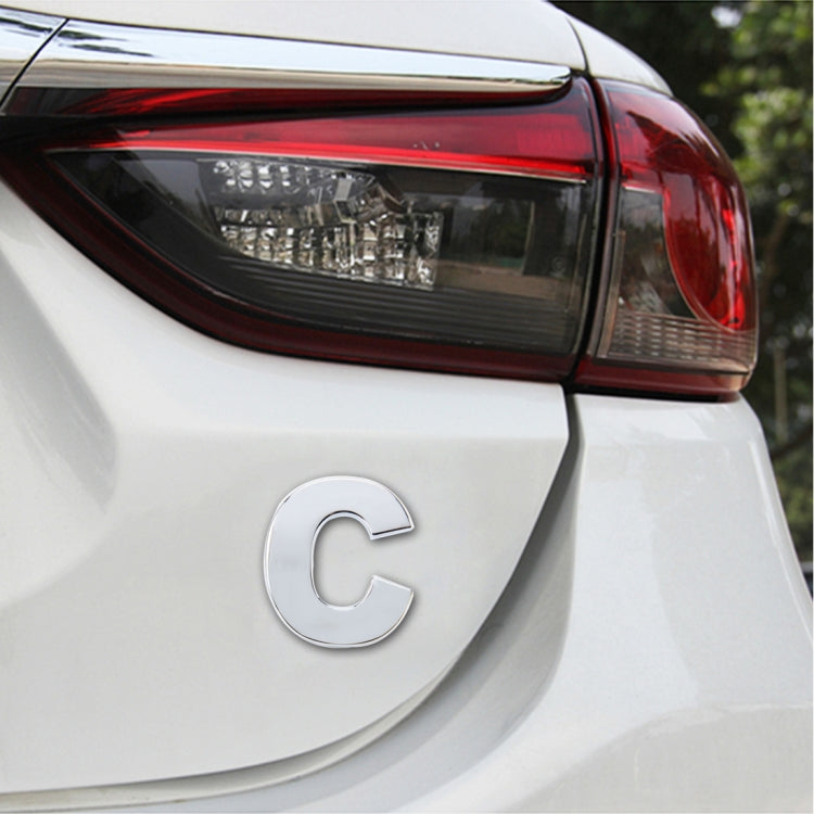 Car Vehicle Badge Emblem 3D English Letter Self-adhesive Sticker Decal, Size: 4.5*4.5*0.5cm, D, O, E, P, F, Q, G, R, H, S, I, T, A, J, U, Y, K, V, Z, L, W, B, M, X