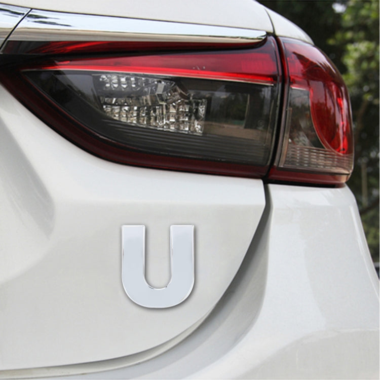 Car Vehicle Badge Emblem 3D English Letter Self-adhesive Sticker Decal, Size: 4.5*4.5*0.5cm, I, T, A, J, U, Y, K, V, Z, L, W, B, M, X, C, N, D, O, E, P, F, Q, G, R