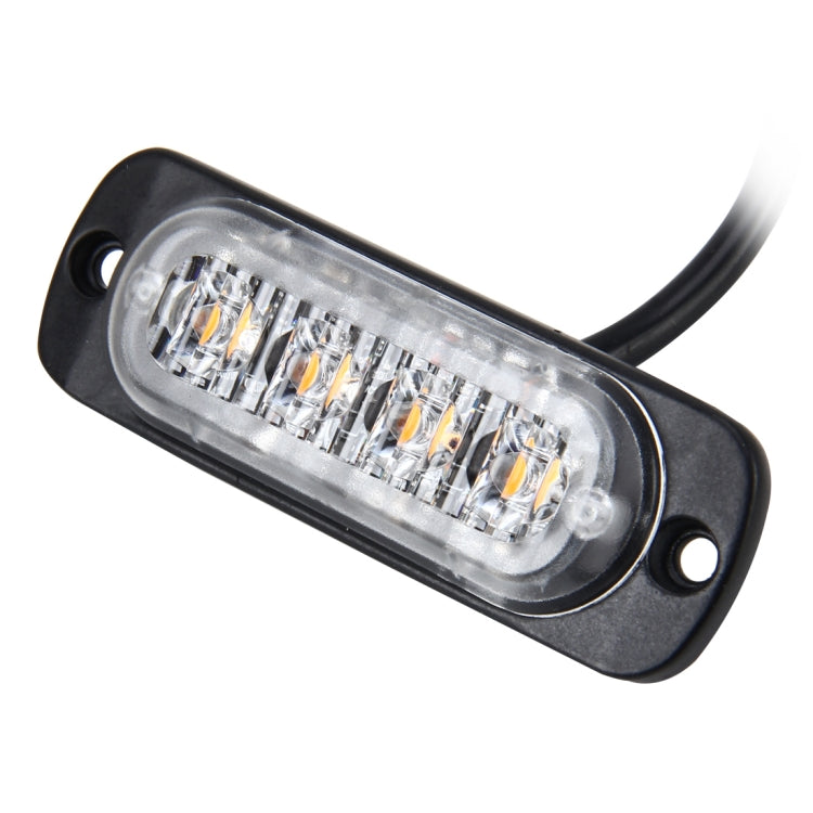 DC 12V-24V 2W 4LEDs SMD-2835 Lamps 17 Flash Patterns 3 Lines Car Flash Lamp Waterproof Car Truck Emergency Strobe Flash Warning Light, Cable Length: 90cm, 4LEDs