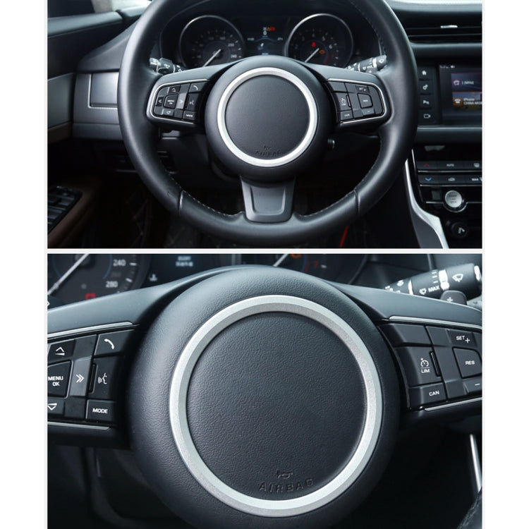 Car Auto Steering Wheel Aluminum Alloy Ring Cover Trim Sticker Decoration for Jaguar, For Jaguar