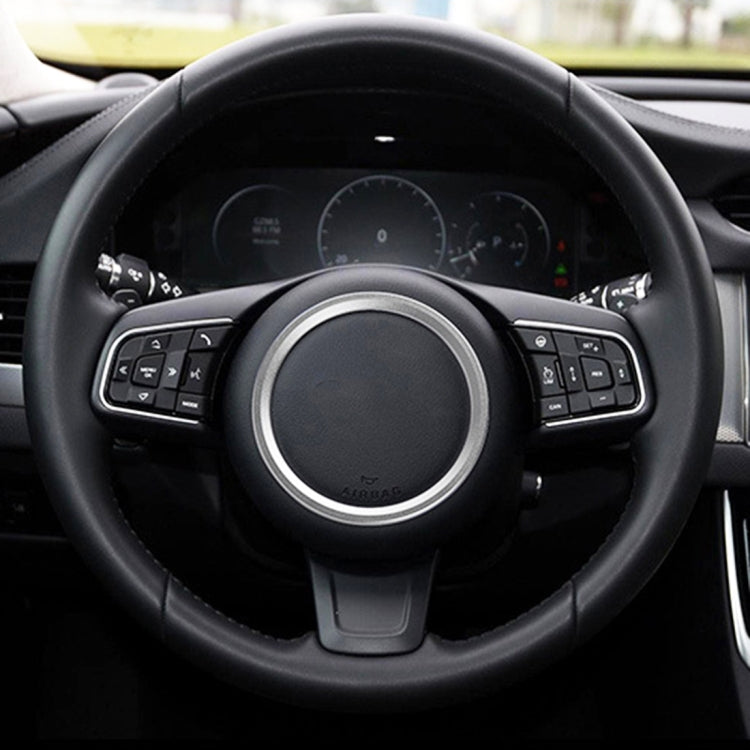 Car Auto Steering Wheel Aluminum Alloy Ring Cover Trim Sticker Decoration for Jaguar, For Jaguar