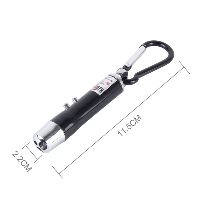 2pcs Outdoor Keychain Metal Shell Mini LED Flashlight Laser Light with Money Detecting