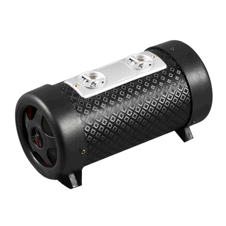4 inch Round Shape Stereo Motorcycle / Car / Household Subwoofer, Built-in Bluetooth, Support TF Card & U Disk Reader, with Remote Control