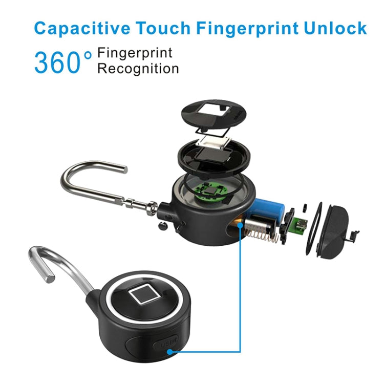 Waterproof Intelligent Bluetooth Fingerprint Padlock Remote Unlocking for iOS / Android, Fingerprint and Remote Padlock(Black), Fingerprint and Remote Padlock(Blue), Fingerprint and Remote Padlock(Silver)