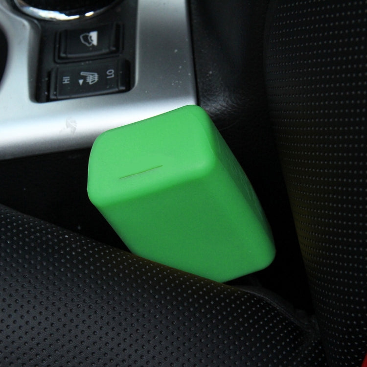 Safe Rubber Car Seat Belt Clips Locking Buckles Protective Cover, Red, Black, Orange, Green, Blue