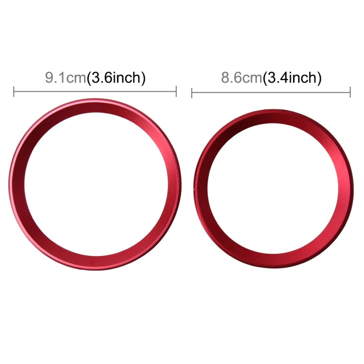 2 PCS/Set Zinc Alloy Steering Wheel Decoration Ring Sticker Logo Car Styling Modification Car Front Logo Ring Decoration Rear Cover Trim Hood Emblem Rings for BMW 3 Series, For BMW 3 Series