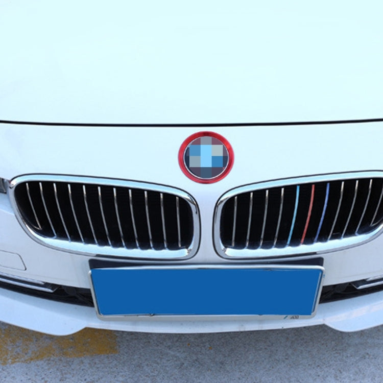 2 PCS/Set Zinc Alloy Steering Wheel Decoration Ring Sticker Logo Car Styling Modification Car Front Logo Ring Decoration Rear Cover Trim Hood Emblem Rings for BMW 3 Series, For BMW 3 Series