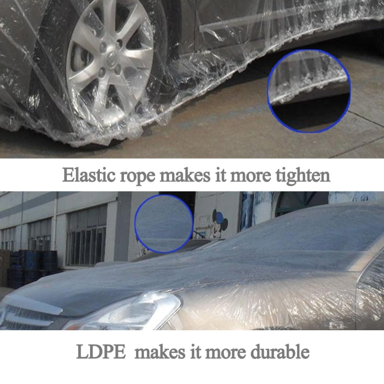Outdoor Universal Waterproof Anti-Dust Sunproof SUV Disposal PE Car Cover, Fits Cars up to 7.5m(293 inch) in Length, Up to 7.5m