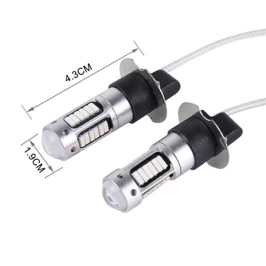 2 PCS H3 10W 30 SMD-4014 LEDs Car Fog Light, DC 12V, H3 (Blue Light), H3 (Orange Light), H3 (White Light)