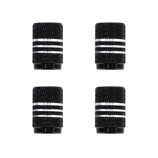 4PCS Metal Plated Circular Shape Universal Tire Valve Stem Cap With White Diamond, Circular Shape