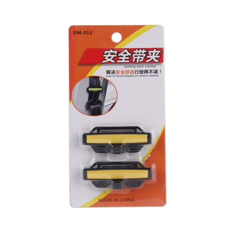 DM-013 2PCS Universal Fit Car Seatbelt Adjuster Clip Belt Strap Clamp Shoulder Neck Comfort Adjustment Child Safety Stopper Buckle
