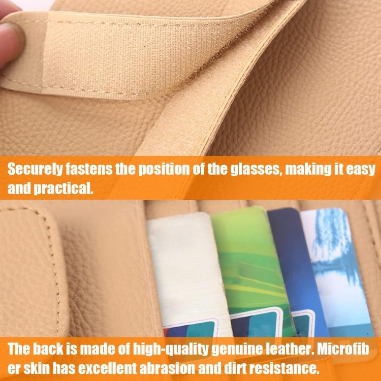Multi-functional Auto Car Sun Visor Sunglass Holder Card Bill Ticket Storage Holder Pouch Bag