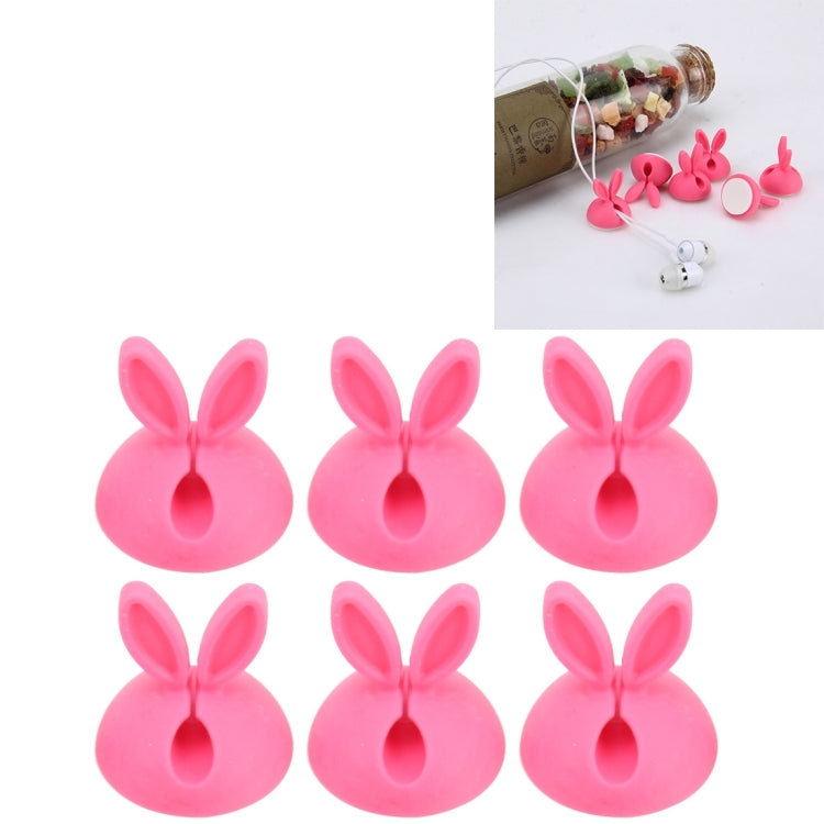 6 PCS CC-941 Rabbit Shape Single Hole Cable Clips Holder, Cable Management System and Cord Organizer Solution, 6 PCS C Rabbit Shape(Pink), 6 PCS C Rabbit Shape(Green), 6 PCS C Rabbit Shape(Yellow)