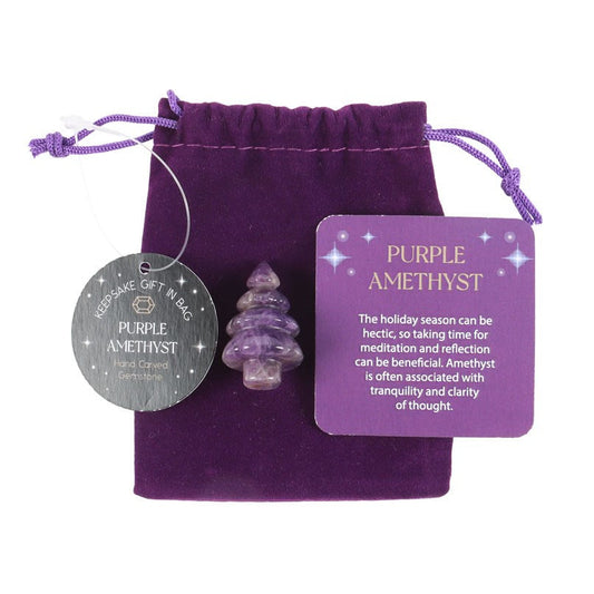 Gothic Gifts Amethyst Crystal Christmas Tree in a Bag