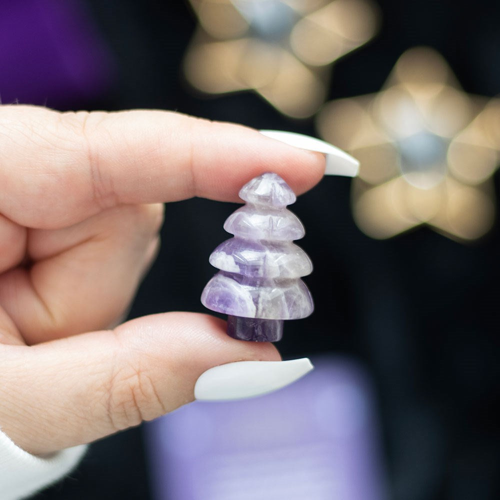 Gothic Gifts Amethyst Crystal Christmas Tree in a Bag