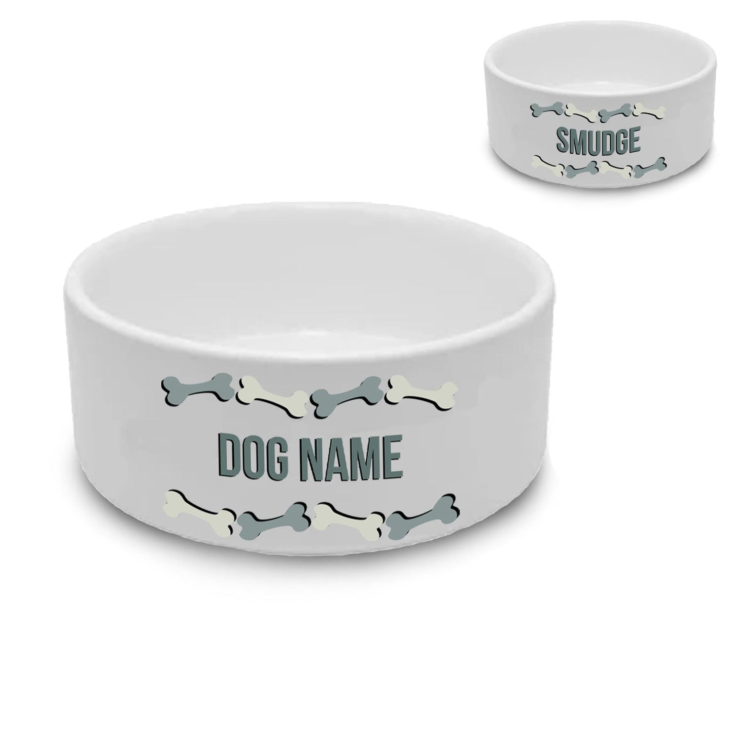 Personalised Dog Bowl with Bone Design