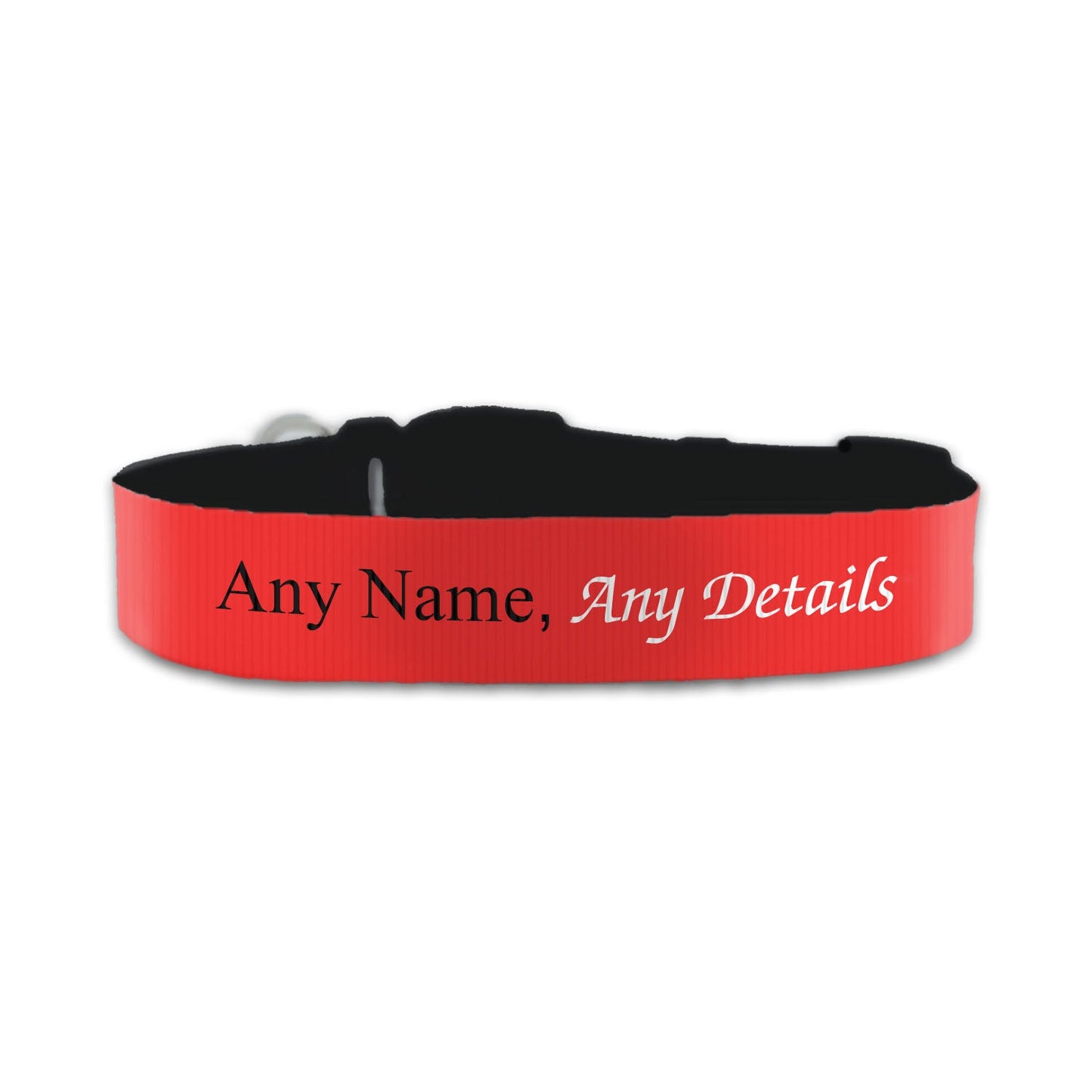 Personalised Small Dog Collar with Red Background