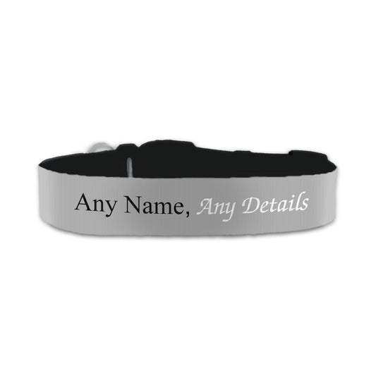 Personalised Small Dog Collar with Grey Background