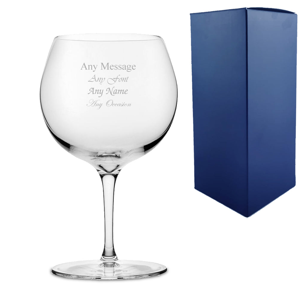 Engraved Vintage Gin & Tonic Gin Balloon