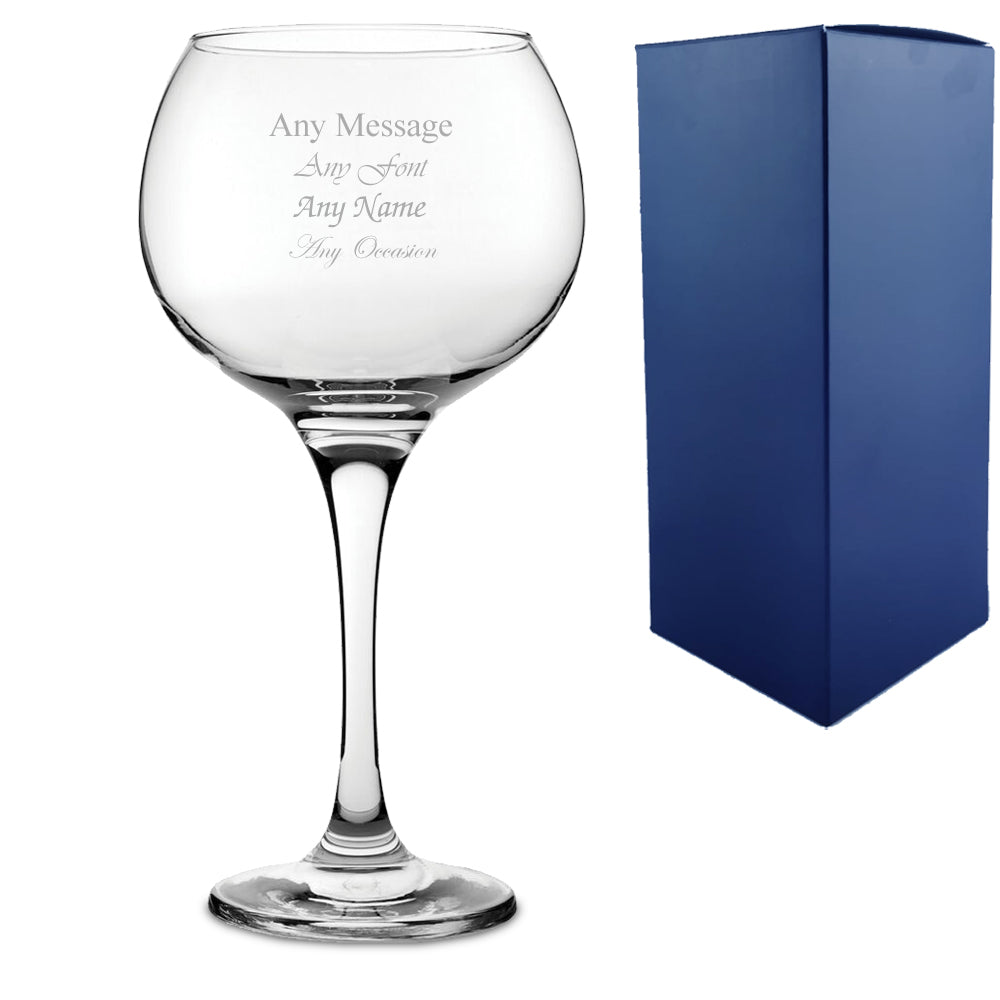 Personalised Engraved Custom Gin Glasses Birthday Wedding Gifts For Her Mum