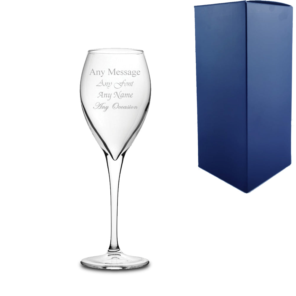 Engraved Monte Carlo Wine Stemmed Wine Glass