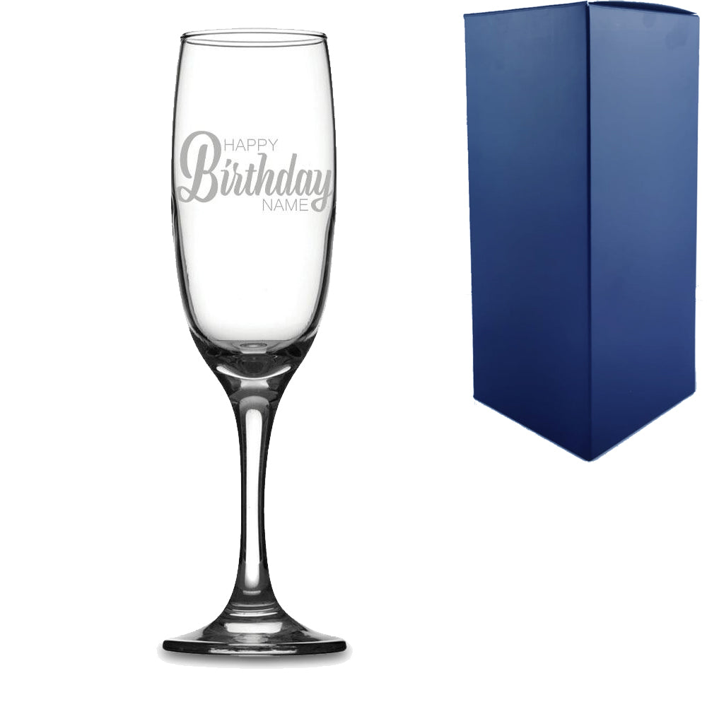 Engraved Champagne Flute Personalized Glassware for Special Occasions and Gifts