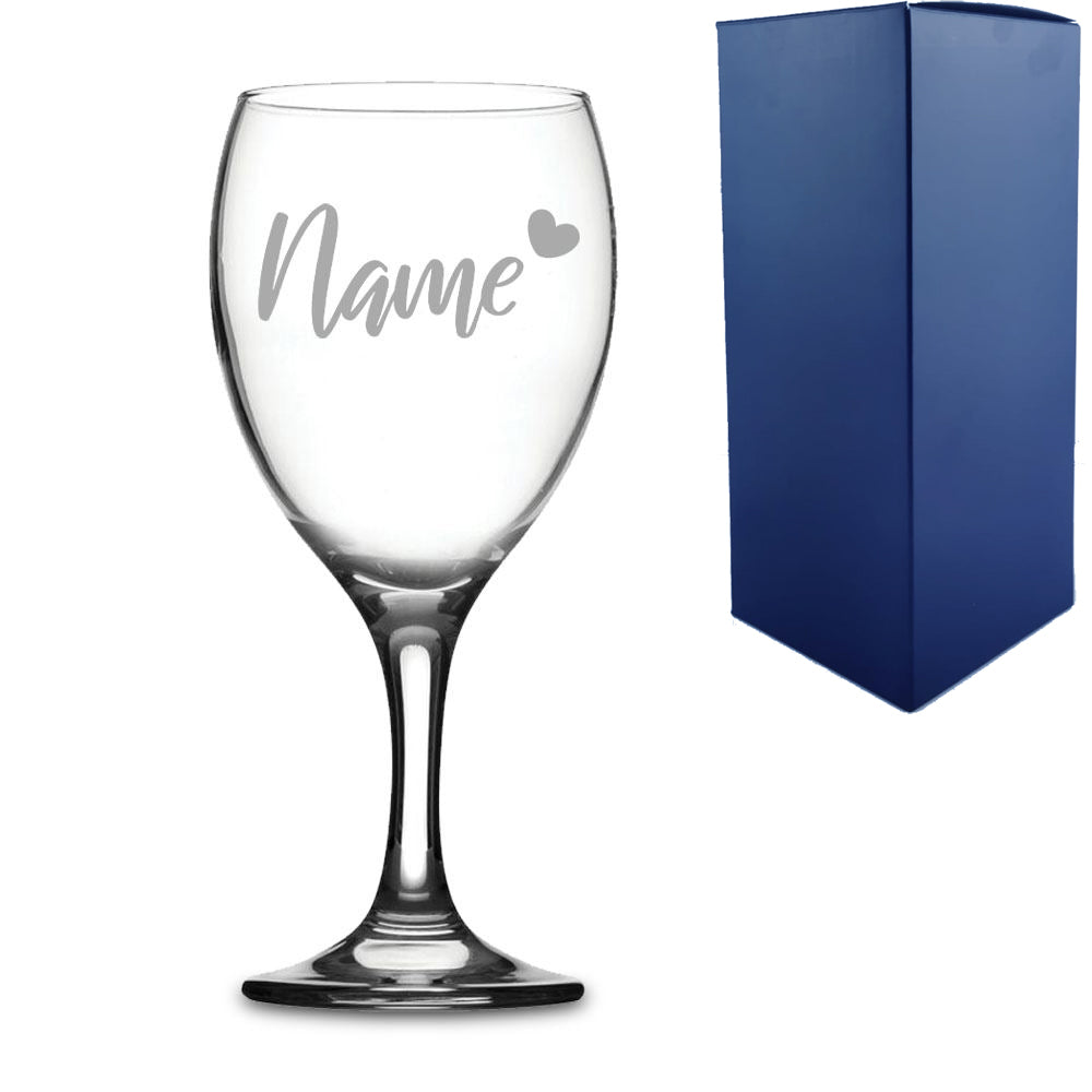 Personalised Engraved Wine Glass - Custom Message, Name or Design Premium Glassware
