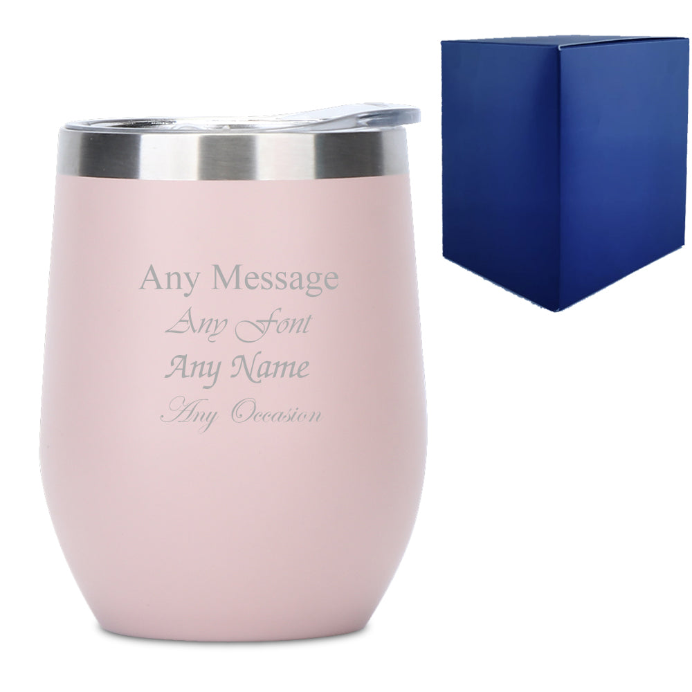 Engraved Baby Pink Insulated Travel Cup