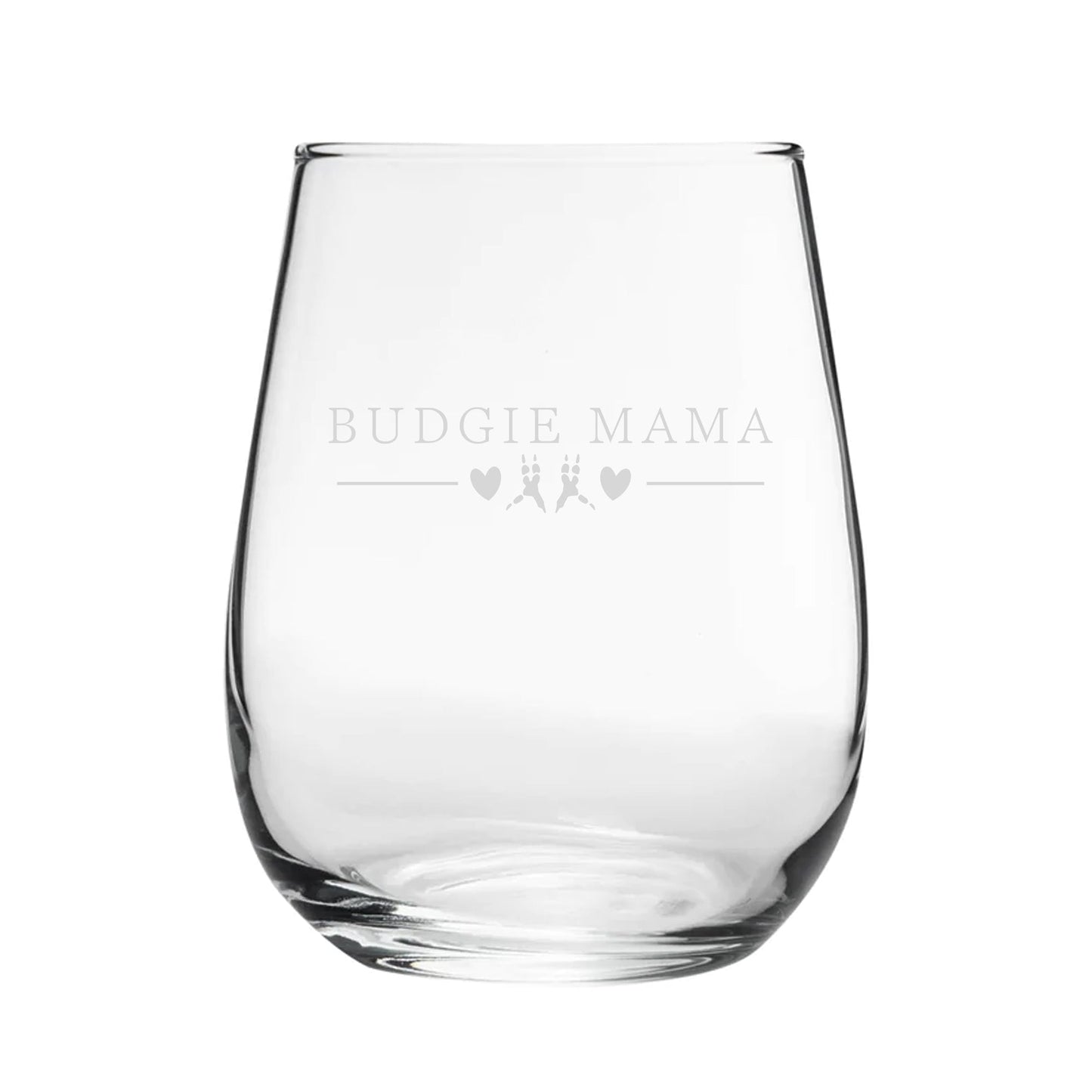 Budgie Papa - Engraved Novelty Stemless Wine Gin Tumbler