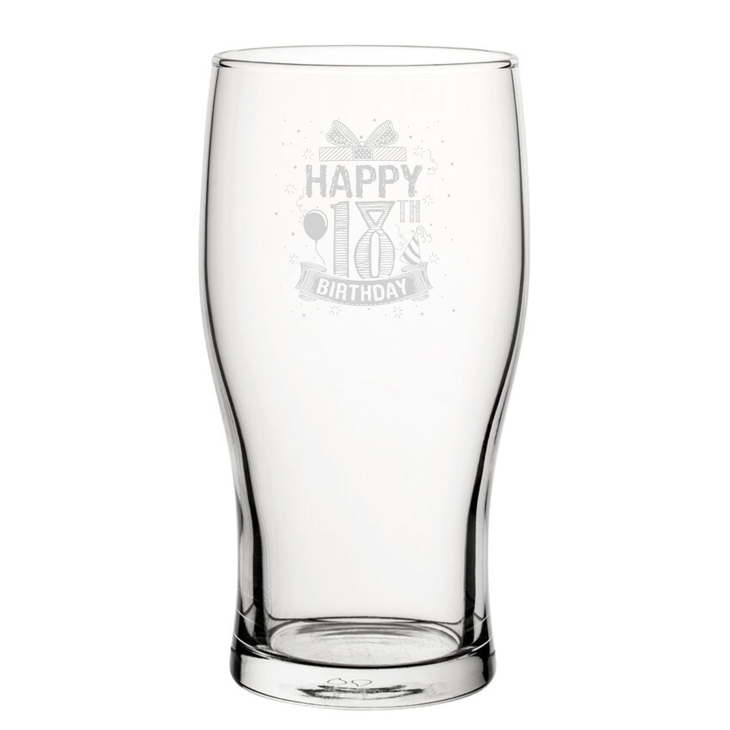 Happy 18th Birthday Present - Engraved Novelty Glassware Collection