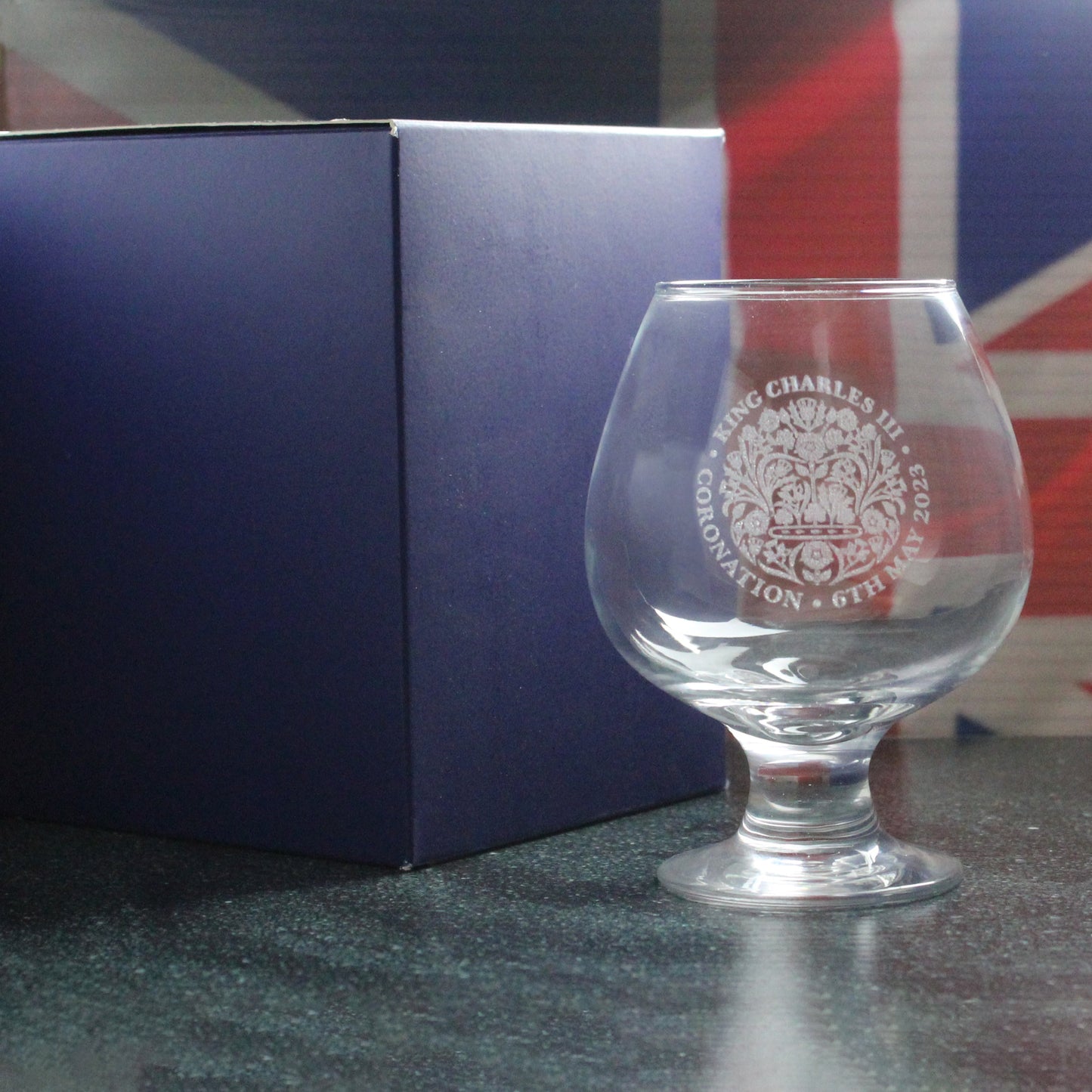 Engraved Commemorative Coronation of the King Glassware Collection TEST