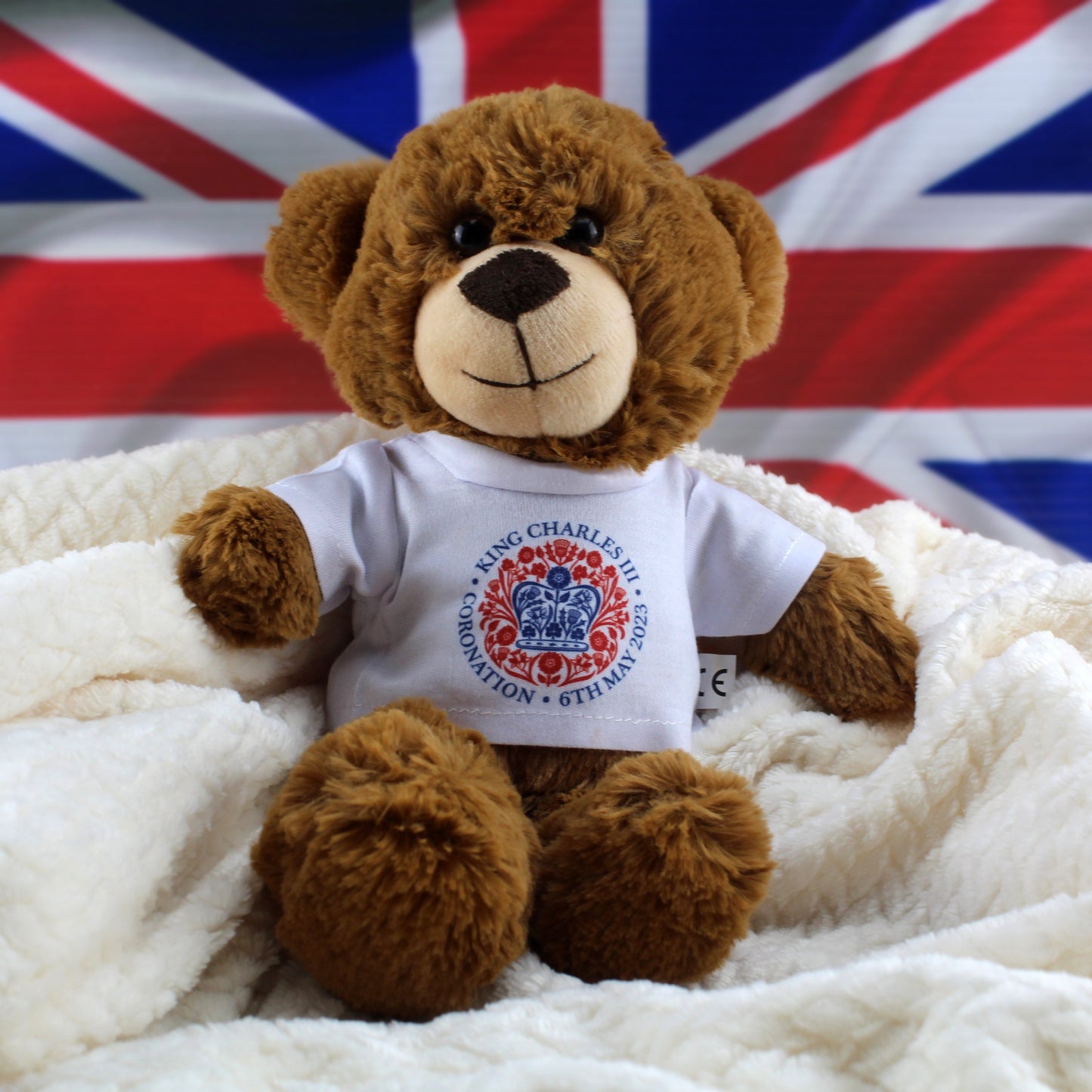 Printed Commemorative Coronation of the King Dark Brown Teddy