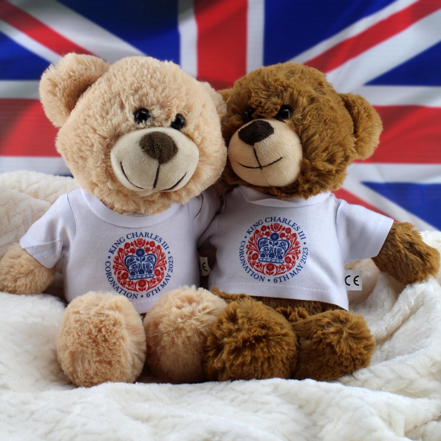 Printed Commemorative Coronation of the King Cream Teddy